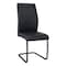 Monarch Specialties Dining Chair, Set Of 2, Side, Upholstered, Kitchen, Dining Room, Pu Leather Look, Metal, Black I 1123 - alternate 1